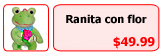 Ranita con flor, Medidas: 27 x 15 Cm.