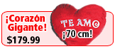 Coraz�n gigante Te Amo m�s de 70 cm.!!!