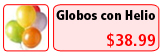 Ramillete de Globos con gas Helio importado (entre 3 y 4 unidades)